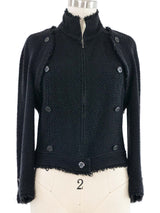 2006 Chanel Convertible Black Tweed Jacket Jacket arcadeshops.com