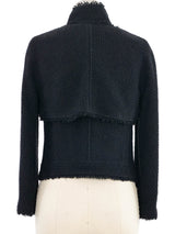 2006 Chanel Convertible Black Tweed Jacket Jacket arcadeshops.com