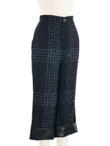 Chanel Satin Cuffed Tweed Pants Bottom arcadeshops.com