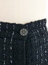 Chanel Satin Cuffed Tweed Pants Bottom arcadeshops.com