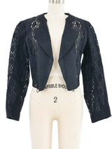 2006 Yves Saint Laurent Cropped Cut Out Woven Jacket Jacket arcadeshops.com