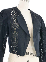 2006 Yves Saint Laurent Cropped Cut Out Woven Jacket Jacket arcadeshops.com