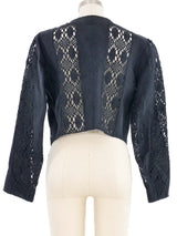 2006 Yves Saint Laurent Cropped Cut Out Woven Jacket Jacket arcadeshops.com
