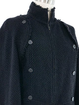 2006 Chanel Convertible Black Tweed Jacket Jacket arcadeshops.com