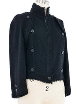2006 Chanel Convertible Black Tweed Jacket Jacket arcadeshops.com