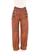 North Beach Leather Whipstitch Cropped Pants Bottom arcadeshops.com