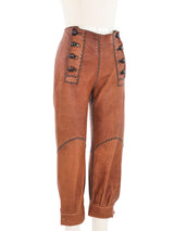 North Beach Leather Whipstitch Cropped Pants Bottom arcadeshops.com