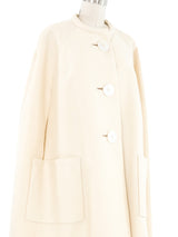 1960s Ivory Cape Coat Outerwear arcadeshops.com