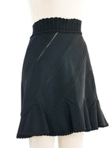 Alaia Black Knit Mini Skirt Bottom arcadeshops.com