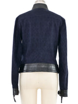 Roberto Cavalli Leather Trim Racing Jacket Jacket arcadeshops.com