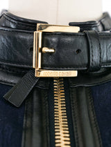 Roberto Cavalli Leather Trim Racing Jacket Jacket arcadeshops.com