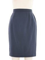 1999 Thierry Mugler Slate Gray Architectural Skirt Suit Suit arcadeshops.com