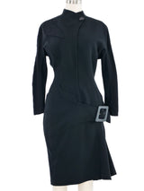 Thierry Mugler Architectural Black Jacket Dress Suit arcadeshops.com