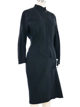 Thierry Mugler Architectural Black Jacket Dress Suit arcadeshops.com