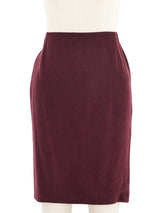 1997 Gianni Versace Wine Wool Skirt Suit Suit arcadeshops.com