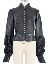 1999 Voyage Embossed Leather Jacket Jacket arcadeshops.com