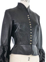 1999 Voyage Embossed Leather Jacket Jacket arcadeshops.com