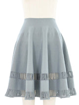 Alaia Dove Gray Knit Skirt Bottom arcadeshops.com