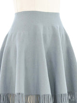 Alaia Dove Gray Knit Skirt Bottom arcadeshops.com