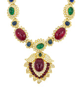 Kenneth Lane Multicolor Cabochon Pendant Necklace Accessory arcadeshops.com