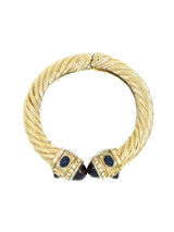 Purple Cabochon Accented Clamp Bangle Accessory arcadeshops.com