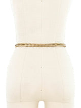 Goldtone Jeweled Buckle Belt Accessory arcadeshops.com