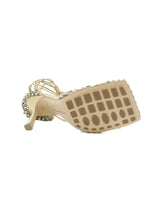 Bottega Veneta Crystal Embellished Mesh Heeled Sandals, 37 Accessory arcadeshops.com
