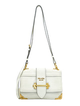 Prada Ivory Calfskin City Cahier Bag Accessory arcadeshops.com