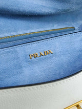 Prada Ivory Calfskin City Cahier Bag Accessory arcadeshops.com