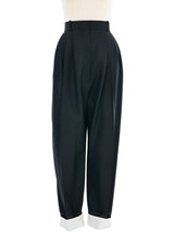 Celine Pleated High Waist Drop Crotch Trousers Bottom arcadeshops.com