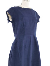 1997 Comme des Garcons Layered Navy Silk Dress Dress arcadeshops.com