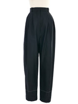 Celine Pleated High Waist Drop Crotch Trousers Bottom arcadeshops.com