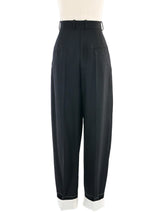 Celine Pleated High Waist Drop Crotch Trousers Bottom arcadeshops.com