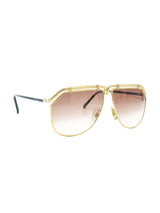 Ted Lapidus Goldtone Honeycomb Aviator Sunglasses Accessory arcadeshops.com