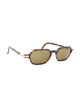 Courreges Model Three Dark Tortoiseshell Skinny Sunglasses Accessory arcadeshops.com