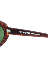 Sign Language Round Cateye Tortoiseshell Sunglasses Accessory arcadeshops.com