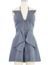 1990s Karl Lagerfeld Architectural Button Front Romper Suit arcadeshops.com