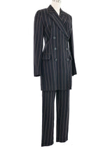 1992 Dolce & Gabbana Pinstriped Pant Suit Suit arcadeshops.com