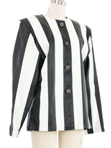 1980s Striped Leather Jacket Jacket arcadeshops.com