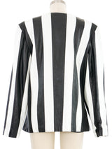 1980s Striped Leather Jacket Jacket arcadeshops.com