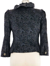 Just Cavalli Ruffle Collar Brocade Jacket Jacket arcadeshops.com