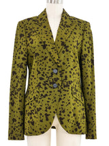 Escada Spotted Green Jacket Jacket arcadeshops.com