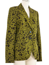 Escada Spotted Green Jacket Jacket arcadeshops.com