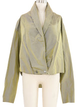 1980s Romeo Gigli Iridescent Silk Cocoon Blouse Top arcadeshops.com