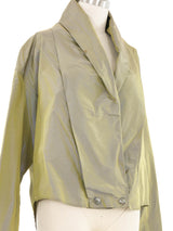 1980s Romeo Gigli Iridescent Silk Cocoon Blouse Top arcadeshops.com