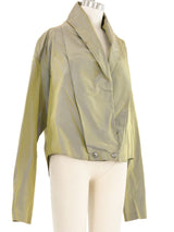1980s Romeo Gigli Iridescent Silk Cocoon Blouse Top arcadeshops.com