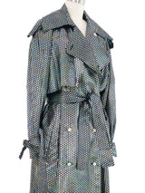 1980s Moschino Sequin Print Trench Coat Outerwear arcadeshops.com