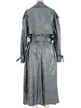 1980s Moschino Sequin Print Trench Coat Outerwear arcadeshops.com