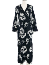 1970s Giorgio di Sant'Angelo Dragon Intarsia Knit Skirt Ensemble Suit arcadeshops.com