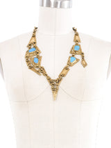 Pal Kepenyes Brutalist Turquoise Collar Necklace Jewelry arcadeshops.com